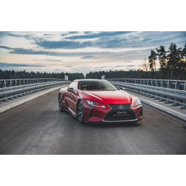 Накладка сплиттер на передний бампер на Lexus LC 500